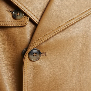 Manteau Trench en Cuir de Luxe pour Hommes, Fournisseur d'Usine OEM, Vente en Gros, Fabrication Personnalisée, Long, Élégant, Mode, Vêtement d'Extérieur d'Hiver, Coton - Product Image 5