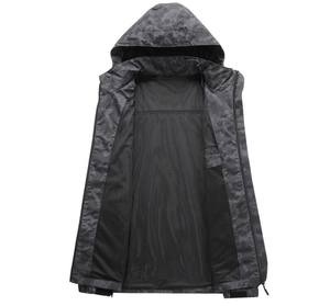 Veste coupe-vent imperméable d'hiver à capuche formelle personnalisée OEM avec logo frontal pour hommes - Product Image 2