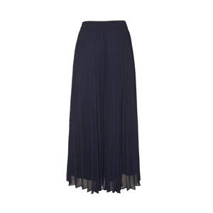 <b>Navy</b> Blue Chiffon <b>Wrap</b> Skirt with Elastic Waistband - Product Image 3
