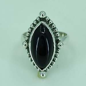 Navya <b>Craft</b> 925 Sterling Silver Handmade Women's <b>Ring</b> Black Onyx Marquise Boho Jewelry Gemstone Licensed Private Size 6.0 Gift - Product Image 2