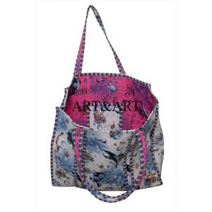 Nouveauté Sac fourre-tout matelassé en coton écologique pour femme Sac à provisions personnalisable de haute qualité Sac à bandoulière souple ouvert - Product Image 4