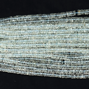 Cuentas Heishi de Topacio Azul de Primera Calidad, Forma de Neumático Facetado, 15 Pulgadas, 5-7 mm, AAA, Topacio Azul Natural, Cuentas de Piedras Preciosas con Corte de Rueda Facetado - Product Image 4