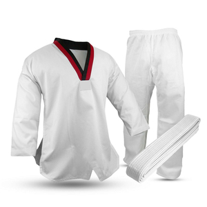 ชุดเครื่องแบบเทควันโดแบบมืออาชีพผ้าคอตต้อนแบบแห้งเร็วผ้า100% ระบายอากาศได้ดีชุดส่งโลโก้ได้ตามต้องการ - Product Image 3