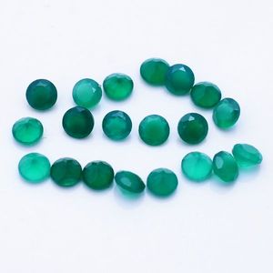 Pierre Précieuse Onyx Vert Naturel, Coupe Ronde de 4mm, Épaisseur de 3mm, 4.35 Ctslot Iroc Ventes, Facette de Pierre Lâche de Haute Qualité, 25 Pièces - Product Image 3