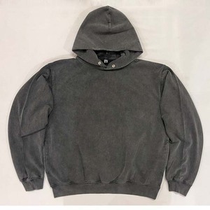 เสื้อสเวตเตอร์คอตตอนขนแกะแบบสวมหัวเสื้อสเวตเตอร์ปักโลโก้เสื้อกันหนาวสีเทาแขนยาวโอเวอร์ไซส์ - Product Image 6