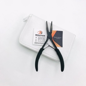 Vente en gros de pinces professionnelles noires avec logo personnalisé en acier inoxydable chirurgical pour usage commercial - Product Image 1