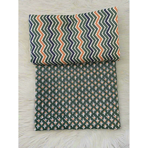 Botella de tela superior e inferior de algodón puro verde estampado floral libre de 2017 - Product Image 2