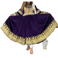Vêtements traditionnels afghans pashtun pour mariage et fête, tenue extérieure culturelle respirante en dentelle et mousseline, manches évasées, couleur unie, broderie