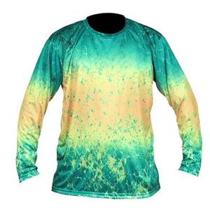 Jersey de pesca de manga larga ligero personalizado para hombre, camisa protectora de invierno de secado rápido con diseño sólido, ropa de pesca por sublimación - Product Image 1