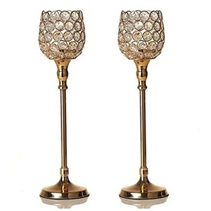 Premium Quality Crystal Diamond Decorative <b>Candlestick</b> Stand for Home & Hotels Religious Christmas Candles Holder at an Price - Product Image 5