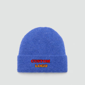 Gorro de punto jacquard con logotipo bordado personalizado al por mayor para hombre, ropa informal de invierno, gorro de calavera de punto acrílico cálido para hombre - Product Image 3