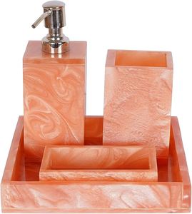 Juego de Accesorios de Baño de Resina de Cuatro Piezas de Súper Calidad para Hoteles con Color y Tamaño Personalizados, Artículos de Baño Funcionales - Product Image 5