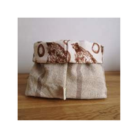 Panier utilitaire brodé 100% coton tissé doux personnalisé conçu par des artisans indiens pour le panier à manger quotidien