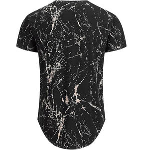 OEM al por mayor en blanco liso algodón poliéster cuello redondo Camiseta de gran tamaño logotipo gráfico personalizado impresión hombres camisetas - Product Image 2