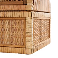 Ensemble de boîtes de rangement décoratives en rotin tissé à la main, boîte de rangement artisanale, écologique, naturelle, décoration intérieure et extérieure, vente en gros du Vietnam