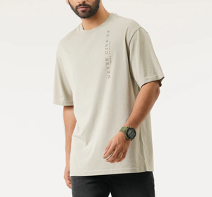 เสื้อยืดผู้ชายแบบระบายอากาศได้ดีขนาดใหญ่กว่าปกติ240 GSM OEM ODM สำหรับผู้ชาย - Product Image 1