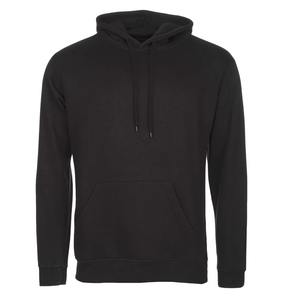Pull-over en coton noir 100% pour hommes, survêtement évasé à ourlet brut, pantalon de survêtement en polaire d'hiver, sweat à capuche d'automne personnalisé imprimé solide - Product Image 1