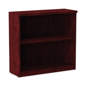 Librería de 2 estantes Alera Valencia Series, organizador de oficina de tipo vertical, 31,75 pulgadas. X 14 pulgadas X 29.5 Pulgadas Madera de Caoba ALEVA633032MY - Product Image 1
