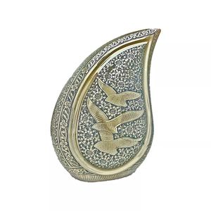 Urnas de lágrima de cremación únicas para cenizas humanas, urnas funerarias artesanales de Metal grandes para adultos para hombres y mujeres, exhibición de entierro en casa - Product Image 1