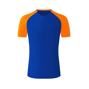 เสื้อยืดแบบพอดีตัวสำหรับผู้ชายผ้าฝ้าย100% ระบายอากาศป้องกันรอยยับครึ่งแขนถักแบบกำหนดเองขายส่ง - Product Image 1