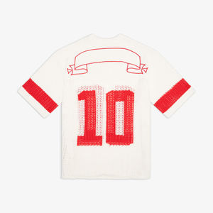 Venta al por mayor Fabricante Personalizado deportes streetwear vintage oversize Hombre fútbol camiseta boxy malla recortada Jersey unisex - Product Image 1