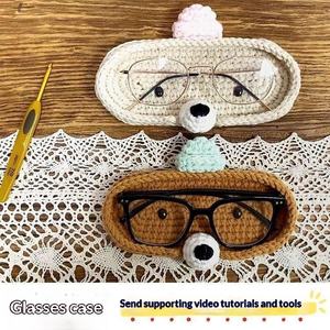 Kit de Matériaux DIY en Fil de Coton Fait Main pour Crochet et Tissage – Boîte de Rangement pour Lunettes Lapin Ours – Cadeau pour Couple - Product Image 5