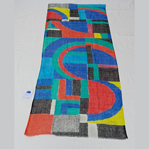 Designer Women's Linen Modal <b>Scarf</b> High Quality Soft Texture Custom Logo Summer Season Argyle Pattern Wholesale - Product Image 2