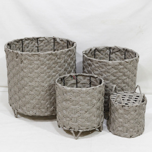 Artex Dong Thap Vietnam Paniers de rangement multifonctionnels faits à la main Grands pots de jardinière extérieurs Jacinthe d'eau en jonc de mer Décoratifs - Product Image 1