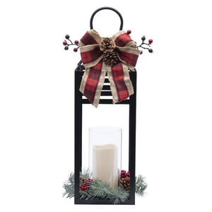 Linterna de portavelas de Metal de Color rojo para decoración del hogar Vintage con tapa linterna de Metal de alta calidad para organizador de Navidad a bajo precio - Product Image 3