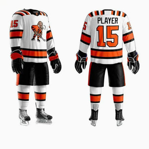 เสื้อกีฬาฮ็อกกี้น้ำแข็งสำหรับผู้ชายเสื้อพิมพ์ลายปักชื่อและหมายเลข - Product Image 5