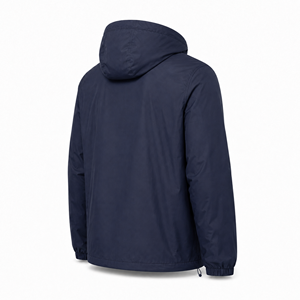 Veste coupe-vent à capuche pour homme personnalisée, légère, en polyester, résistante à l'eau, pour la randonnée en plein air, fermeture éclair intégrale, fournisseur en gros OEM ODM UE - Product Image 4