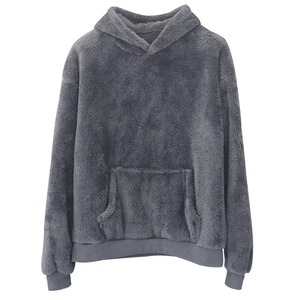 Sweatshirts à capuche chauds et moelleux d'hiver en velours double face pour la maison Pull à capuche en laine d'agneau pour hommes Pull d'hiver Sweatshirts décontractés - Product Image 6