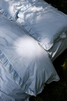 Housse de couette en coton 400TC faite à la main, écologique, avec un design simple à volants, artisanat tissé, couleurs et tailles personnalisées