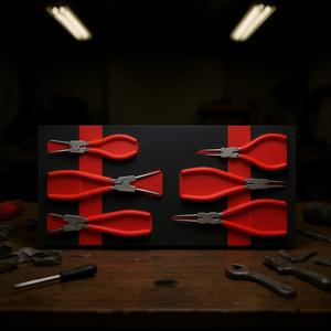 Assortiment de pinces à bec droit et coudé (6 pièces) pour diverses tâches, pour un usage domestique et professionnel - Product Image 3