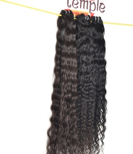 Tissage en lot pas cher indien couleur naturelle cheveux femmes noires cuticule alignée non transformés en gros machine double trame cheveux humains - Product Image 4
