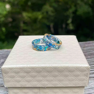 Anneaux en résine acrylique de forme ronde, fabriqués à la main, anneaux d'amour pour femmes, bijoux de fête, vente en gros au meilleur prix - Product Image 1