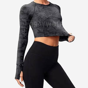 Top Corto de Compresión con Logotipo Personalizado, Ropa de Yoga de Secado Rápido, Top Deportivo - Product Image 2