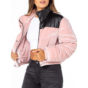 New Arrival <b>Women's</b> Breathable Crop Top Short Bubble Jacket Cropped Boxy Puffy Quilted <b>Winter</b> <b>Coats</b> For <b>Women</b> - Product Image 4