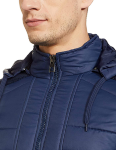 Chaqueta de Invierno Unisex, Chaqueta Bomber Acolchada para Hombre, Relleno de Algodón Acolchado de Nailon, Manga Larga, Estilo Casual, Largo Estándar, para Temporadas de Monzón - Product Image 6