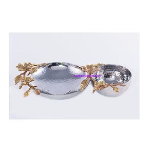 ชามโลหะทุบทองแดงสำหรับตกแต่งบ้านชามผลไม้อลูมิเนียมสำหรับใช้ในงานปาร์ตี้ - Product Image 1