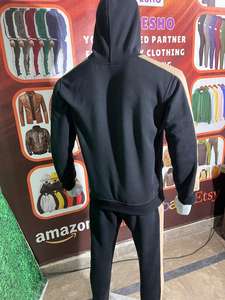 Trajes de chándal XL para hombre con logotipo personalizable hechos en fábrica de alta calidad 100% algodón transpirable de secado rápido de invierno de talla grande - Product Image 3