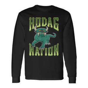 T-shirt a maniche lunghe Hodag con design Mostro Verde, girocollo unisex per adulti, promozionale - Product Image 1