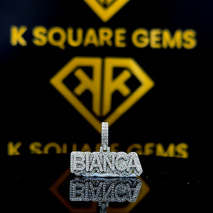 18K Rose Gold <b>Iced</b> <b>Out</b> <b>Chain</b> with Custom Pendant Premium Quality Unisex Fashion Charms Available at Bulk Price From India - Product Image 1
