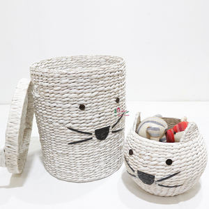 Artex Dong Thap Handwoven <b>Wicker</b> Animal Shaped <b>Basket</b> Decorative Rattan Organizer for Toys <b>Gifts</b> and Home Storage Use - Product Image 1