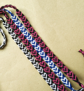 Friendship <b>Bracelet</b> or <b>Anklet</b> Chevron - Colorful - String - Trendy - *CUSTOMIZABLE* - Product Image 1