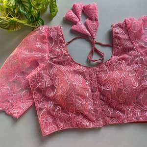 Party Wear Designer Embroidery And Hand Work <b>Readymade</b> Net Fully Stitched Ready To Wear <b>Blouse</b> - Product Image 2