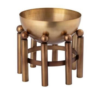 Bol de service à chocolat en métal vintage Vaisselle en or Bol à chocolat Meilleure vente Dessert Bonbons Plateaux de serveur pour mariage - Product Image 5