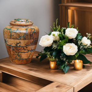 Green Color Cremation <b>wooden</b> <b>urn</b> <b>urn</b> <b>for</b> Adult <b>ashes</b> Human <b>ash</b> <b>urn</b> box Personalized <b>Wooden</b> Burial <b>for</b> Funeral - Product Image 3