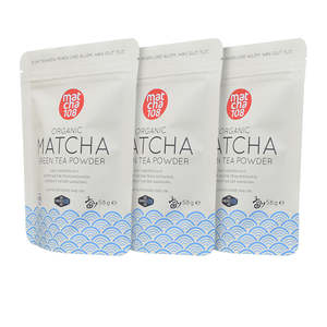 Green Tea Glossy Stand Up <b>Pouch</b> <b>with</b> <b>Zip</b> & Tear Notch - Heavy Duty Laminated, Food Grade, Bulk & Retail Packaging, Vietnam - Product Image 4