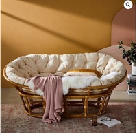 Chaise Papasan en rotin naturel double confortable pour décoration d'intérieur du prix du fabricant